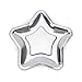 Premium Weddings Pappteller Stern Silber metallic ca. 16 cm 6 Stück