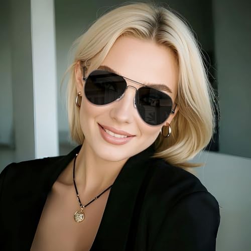 Polarized Sunglasses Womens Mens Oversized Vintage Sun Glasses Classic Retro Fashion Metal Shades Driving Vacation SY6005