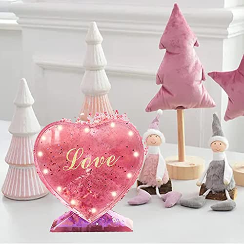 Image of Photo Frame with Stand Built in Resin Molds Heart Shape Silicone Molds Heart Shape for Wedding Valentine's Day Anniversary Home Decor Gifting, Display, Romantic Gifting