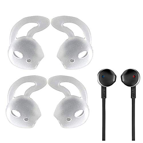 Image of Crysendo Soft Silicone Earbuds Eartips Case Cover for JBL Tune 205 Buds (Transparent)