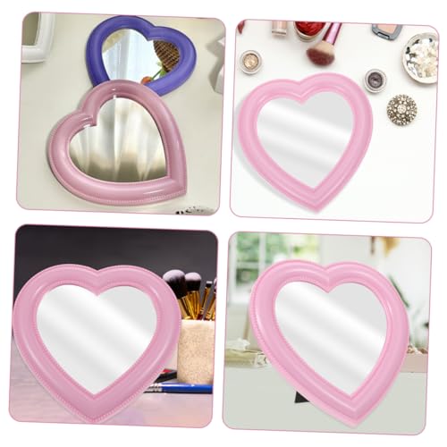 Espejo de maquillaje en forma de corazón de minkissy miniatura 4