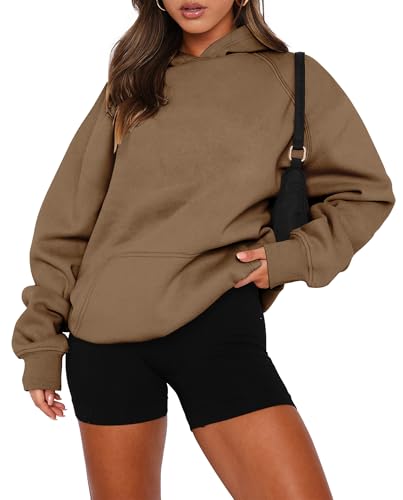 onlypuff Women Pullover Sweatshirt Long Sleeve Hoodies Kangaroo Pocket Fleece Basic Sweater