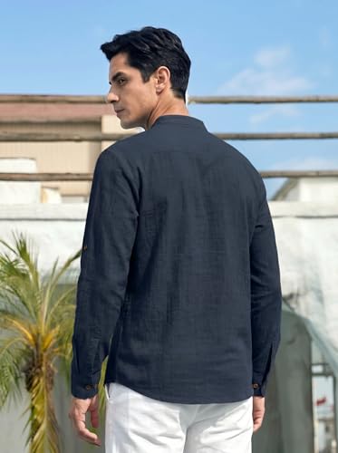 Image of ROYALSCOUT Men's Cotton Blend Full Sleeve Kurta Shirts Pack of 1 Designed for Festive Moments, Cultural Functions, or Casual Gatherings