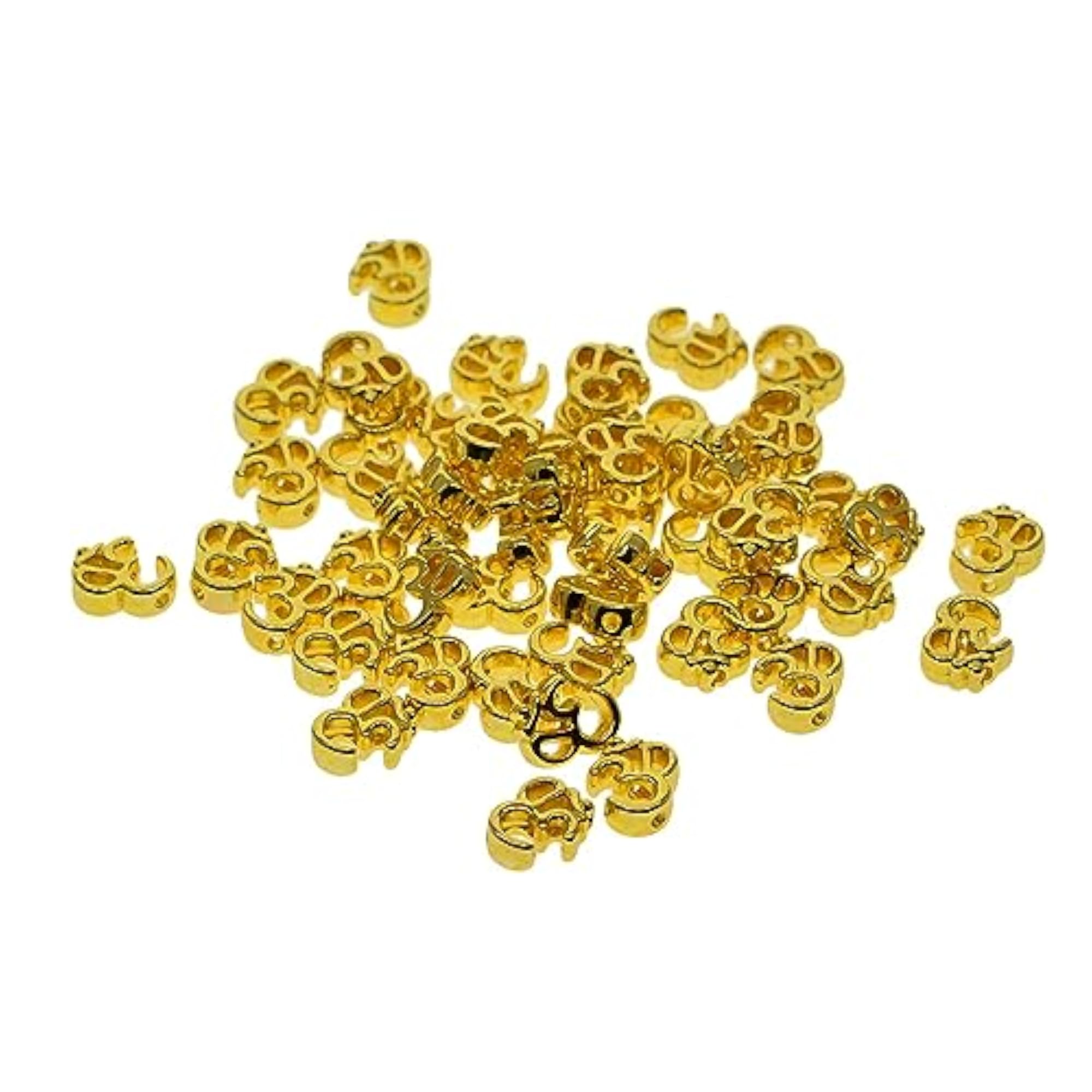 Yoga OM Spacer Beads DIY Gold Charms