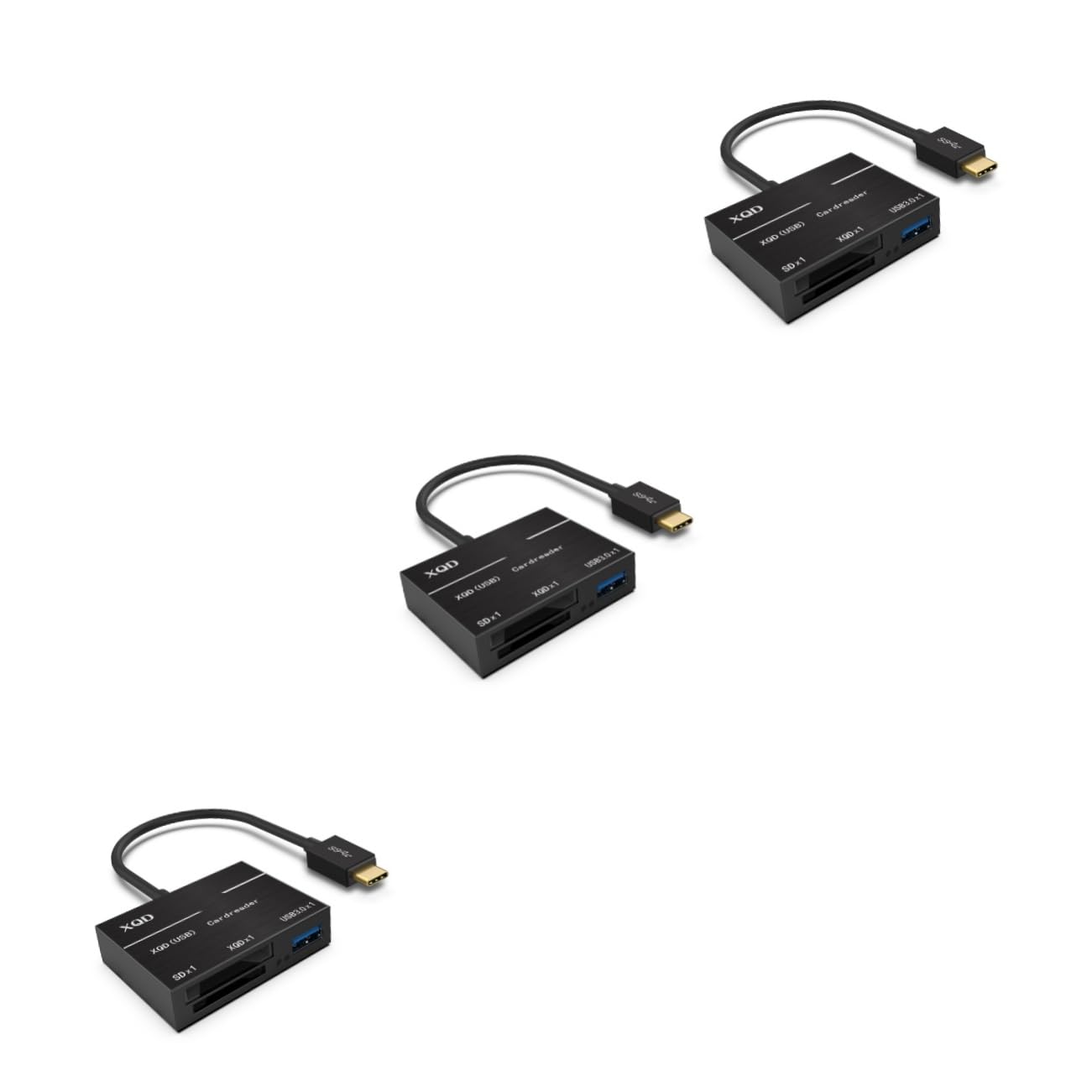 jojofuny 3piezas Lector De Tarjetas USB-c con Interfaz Tipo c Adaptador De Memoria para y Velocidad De Transferencia De Compatible con Diseño Negro