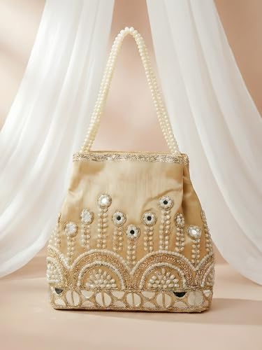 Image of Adiva Potli Handbags For Women | Potli Bags For Ladies For Wedding | Potli Bags For Women | Wedding Bags For Woman | Batwa Potlis Hand Bag | Designer Potli Bag For Ladies For Marriage