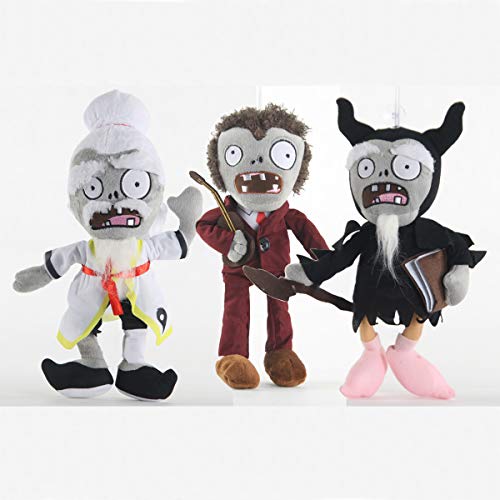 TavasHome 3 Pieces of Plants vs Zombies Plush Toy PVZ Stuffed Soft Game Doll Funny Gift
