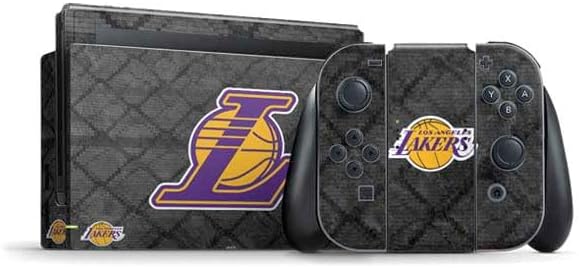Skinit Decal Gaming Skin Compatible with Nintendo Switch Bundle - Officially Licensed NBA Los Angeles Lakers Canvas Design