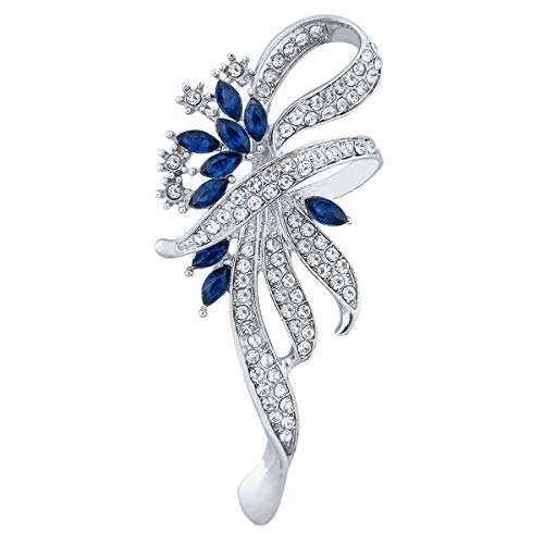 Mecool Creó El Pin De La Broche Del Estilo De La Vendimia De Lujo De Lujo Para Las Mujeres, Muchachas, Señoras, Color Azul