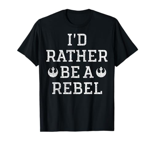 T-shirt Star Wars Rather Be A Rebel vêtement geek coton imprimé pour homme