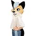 Beige fox fursuit head and tail handmade Oneandonlycostumes