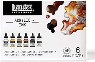 Liquitex Professional Acrylic Ink, Set of 6 x 30 ml Iridescent Colours