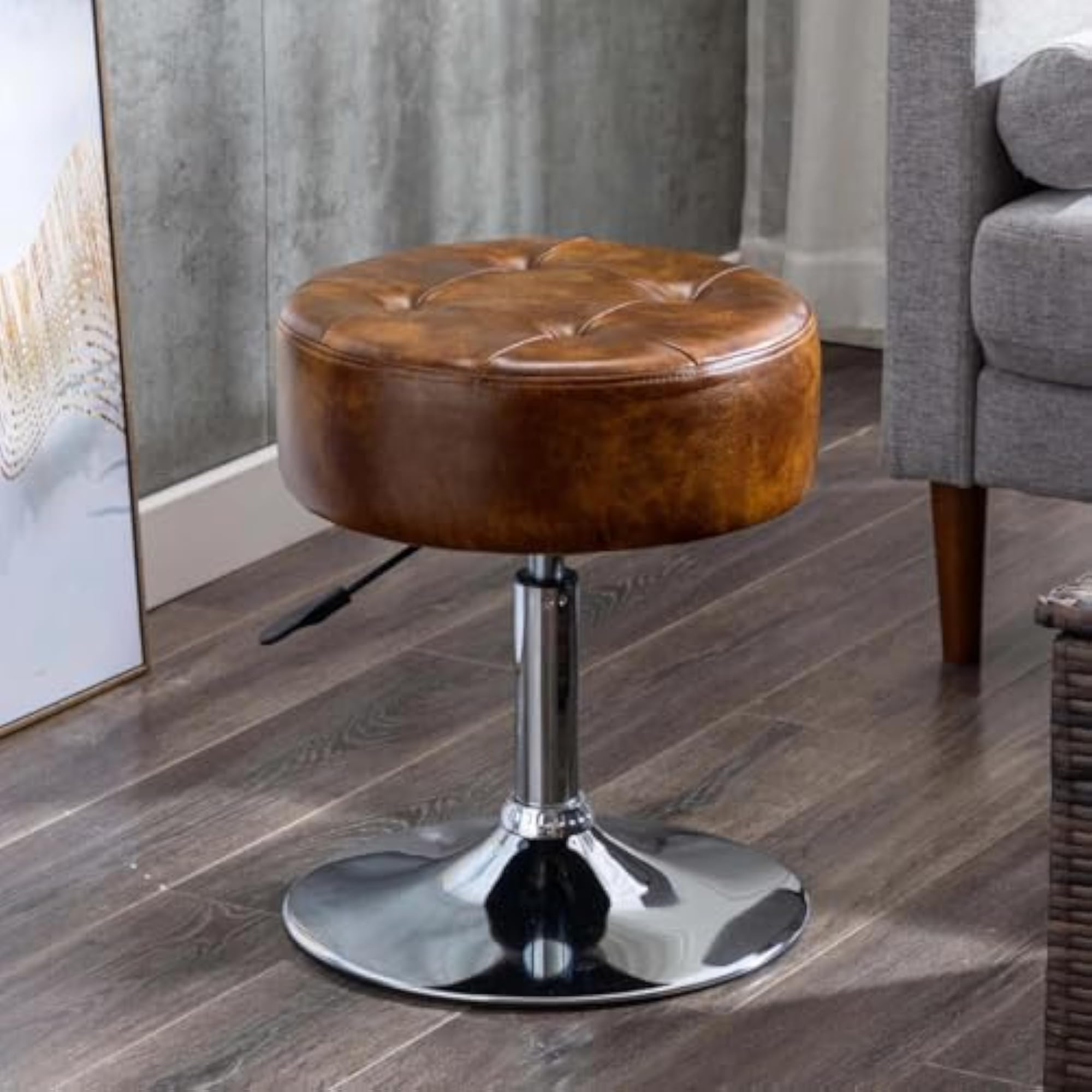 Premium Round Stool with Hydraulic Height Adjustment