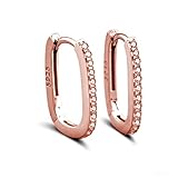 ✨Caractéristiques : ces boucles d'oreilles créoles sont fabriquées en argent sterling 925 plaqué or jaune 18 carats et sont serties de pierres de zirconium. Les boucles d'oreilles carrées mesurent 1,5 cm de hauteur, 1 cm de largeur et un poids de 1,38 g.