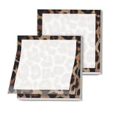 AOPEFNX Sticky Notes, 2 Pads, 3x3 inches, Cute Colorful Fun Self-Stick Note Pads, Easy Post, Strong Adhesive Notepad Cute Black Leopard