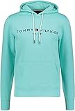 Nicht zutreffend. Tommy Hilfiger Herren Tommy Logo Hoody Kapuzenpullover, Miami Aqua, XXL