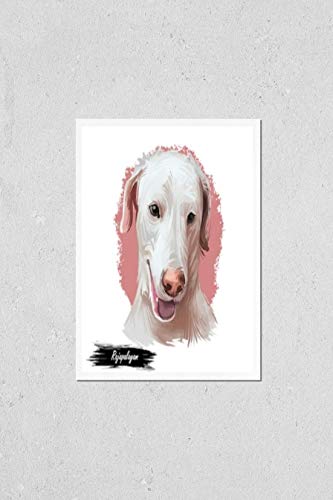 Rajapalayam Dog Portrait Digital Art Illustration