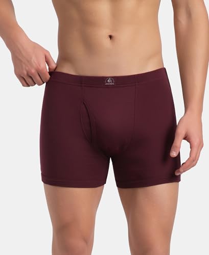 Image of Jockey 8008 Men Super Combed Cotton Rib Solid Boxer Brief with Ultrasoft and Durable Waistband (Pack of 2)