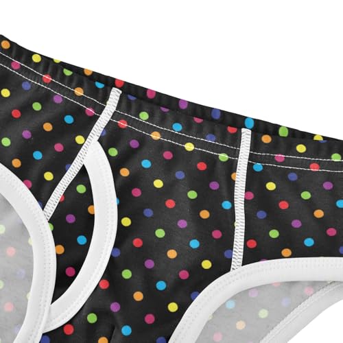 Boys' Exclusive Briefs Toddler Underwear 95% Combed Cotton Boxerbriefs 2T Colorful Dots 274