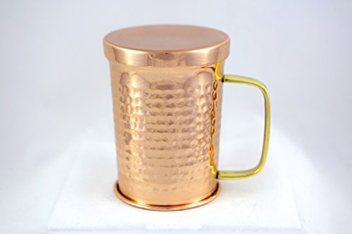 Alchemade Copper Beer Stein - 100% Pure Hammered Copper mug - Heavy Gauge - No lining 20oz - Thumbnail 2