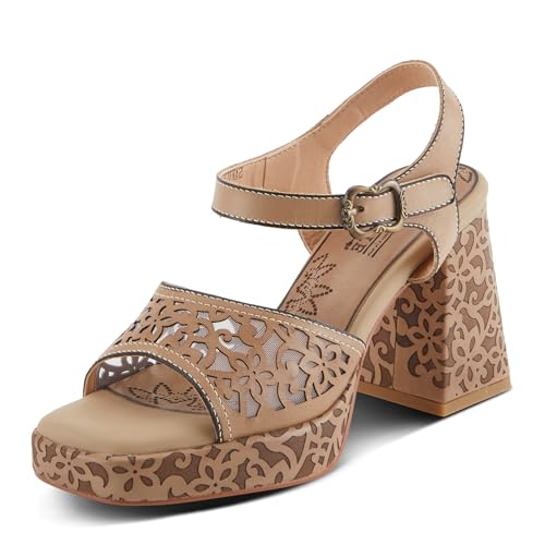 Sandales à plateforme L'Artiste SAVYCHIC femme bout ouvert cuir et maille