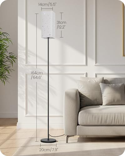 Image of 64.6 inch Floor Lamp, with Foot Switch, Standing Lamp with Sky Stars Design, Modern Freestanding Lamp (Bulb Not Included), for Living Room, Bedroom, Office, ETL Listed,Gray Starry Sky AH07LD05