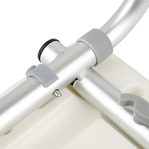 Sedile per Vasca in Lega di Alluminio e Plastica, Sgabello per Vasca da Bagno Larghezza Regolabile 73-83 * 22 * 18cm, Max. Carico 150kg - 6