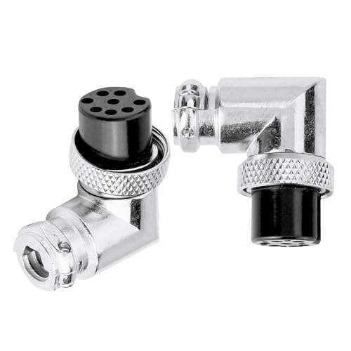 Image of MX 3 Pin XLR Microphone pin Pure Copper Nickel Plated Pins1 for High Conductivity microphone (5-pin Male Connector Right-Angle, Pack of 2, Male Connector)