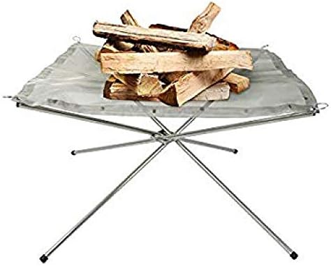 Rootless Portable Outdoor Firepit- Collapsible Steel Mesh Fireplace- Large Size
