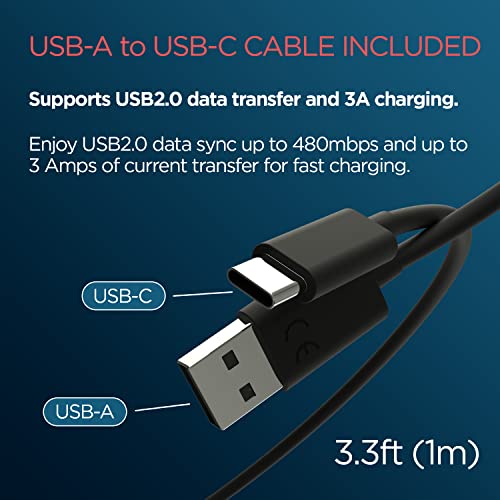 Motorola TurboPower 20 QC3.0 Charger with 1m USB-A to USB-C Cable for Moto G Play (2023/2024), G Power (2022/2023 5G), G Stylus (2022/2022 5G/2023/2023 5G), G 5G 2023/2024, Edge 2022/Edge+ 2022/2023