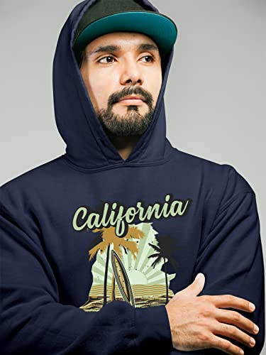 Sweat à capuche vintage surf pull marine homme 3XL OM3 - 2