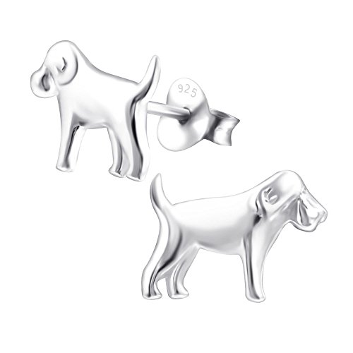 Preisvergleich Produktbild Laimons Damen-Ohrstecker Hund glanz Sterling Silber 925