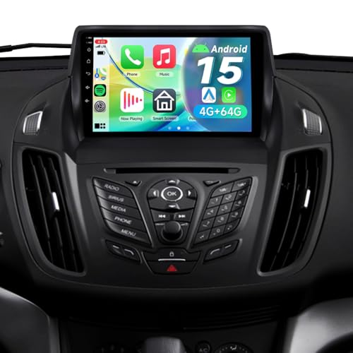 ACAVICA 4+64 Go, autoradio Android 15 de 9 pouces avec navigation GPS pour Ford Escape (2013-2019) et Kuga (2012-2018) – Bluetooth, navigation par satellite,...