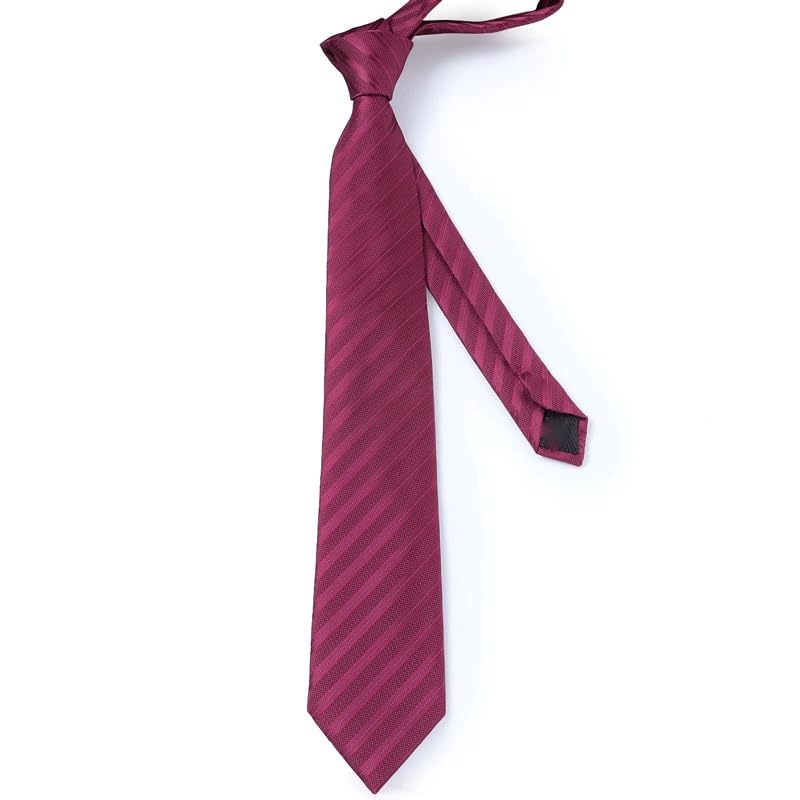 Conjunto de corbata para hombre con rayas de seda miniatura 3