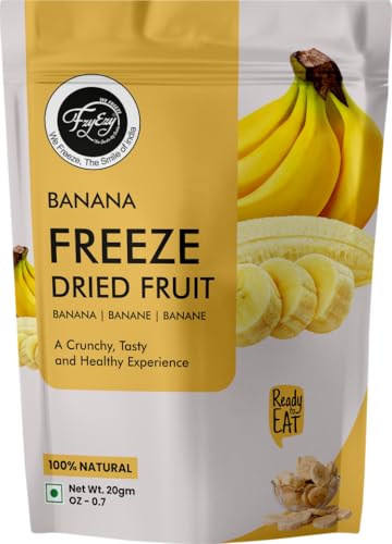 Image of FzyEzy Freeze-Dried Fruit Snacks - 100% Natural, Crunchy & Healthy Real Fruit Bites | No Sugar, No Preservatives | Gluten-Free, Vegan Snack | Travel Friendly | Assorted Fruits Pack (20gm)