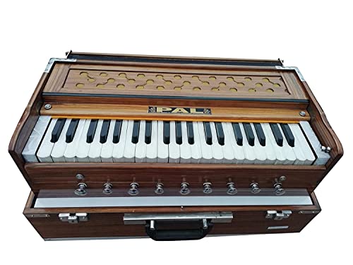 Wooden Portable Folding 3.5 Octave 9 Stopper Harmonium with Coupl...