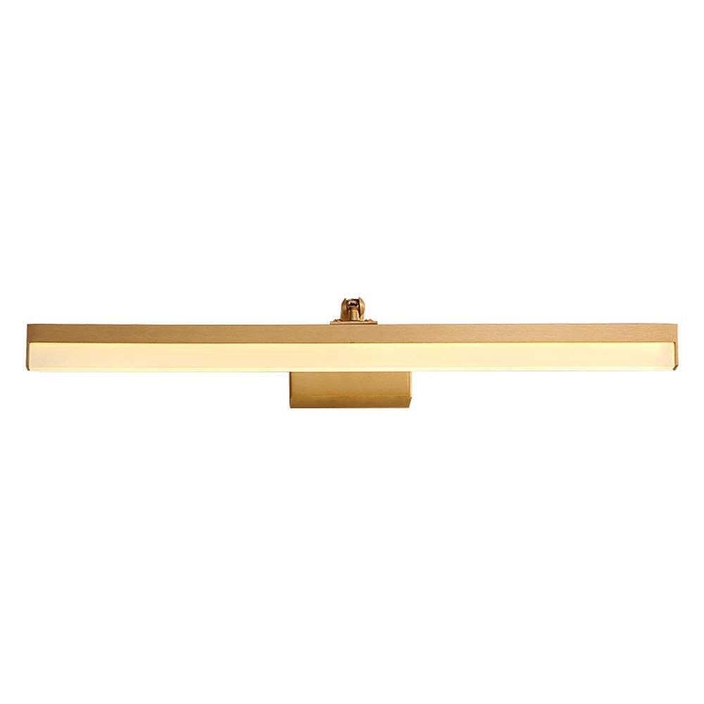 Lampe miroir salle bain, appliques murales 10 W LED pour miroir bain, laiton blanc chaud et miroir acrylique, éclairage maquillage avant, lampe d'armoire, luminaire