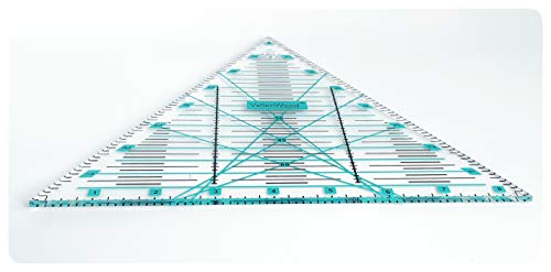 Not Overpriced, Right Triangle 8" Quilting Ruler Template, Laser Cut Made, High Definition Lines And Numbers For Easy Precision Cutting. By Vallenwood. (8" Triangular) #TOP2