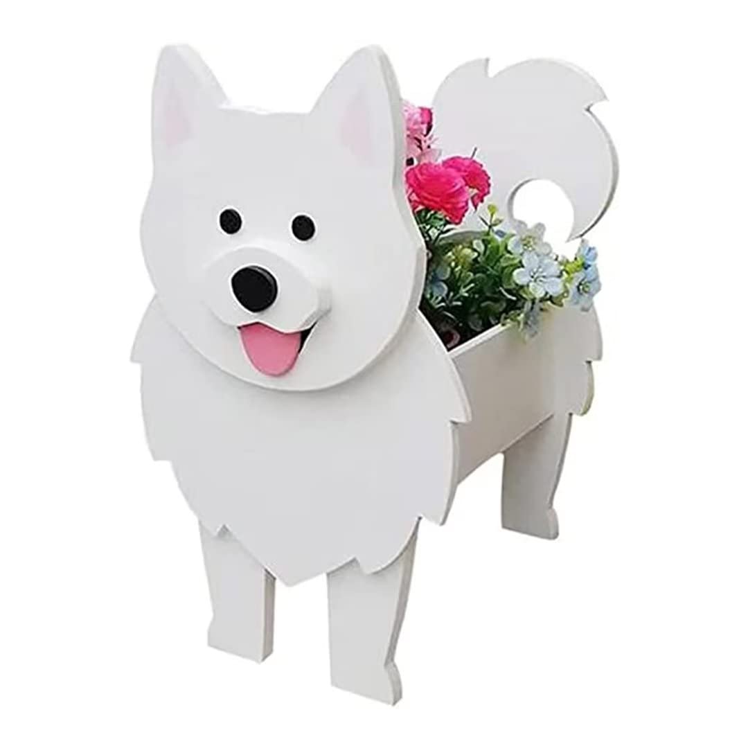 EIMOPE Dog Planter Pot, Animal Shaped Flower Planter Plant Pots, Cartoon Pet Dog Planter Flower Pot, Plant Pots Container Holder for Outdoor Indoor Garden Flower Cactus Air Plants — image 1