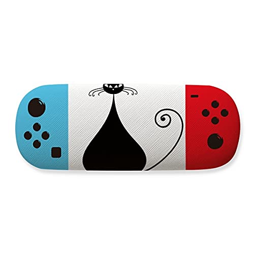 Étui de rangement pour lunettes de jeu chat noir idéal pour protéger vos verres sur votre bureau
