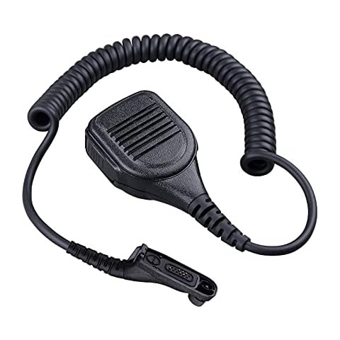 COMMIXC Shoulder Mic, Waterproof IP55 Handheld Speaker Mic with External 3.5mm Earpiece Jack, Compatible with Motorola APX4000 APX6000 APX7000 XPR6350 XPR6550 XPR7350 XPR7550 Two-Way Radios Cover