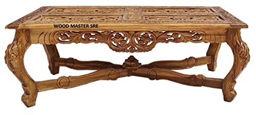 Image of Luxury Wooden Teakwwood Five Seater Sofa Set for Living Room (Honey Brown) Solid Wood Outdoor Chair 5 Seater Sofa | (6)