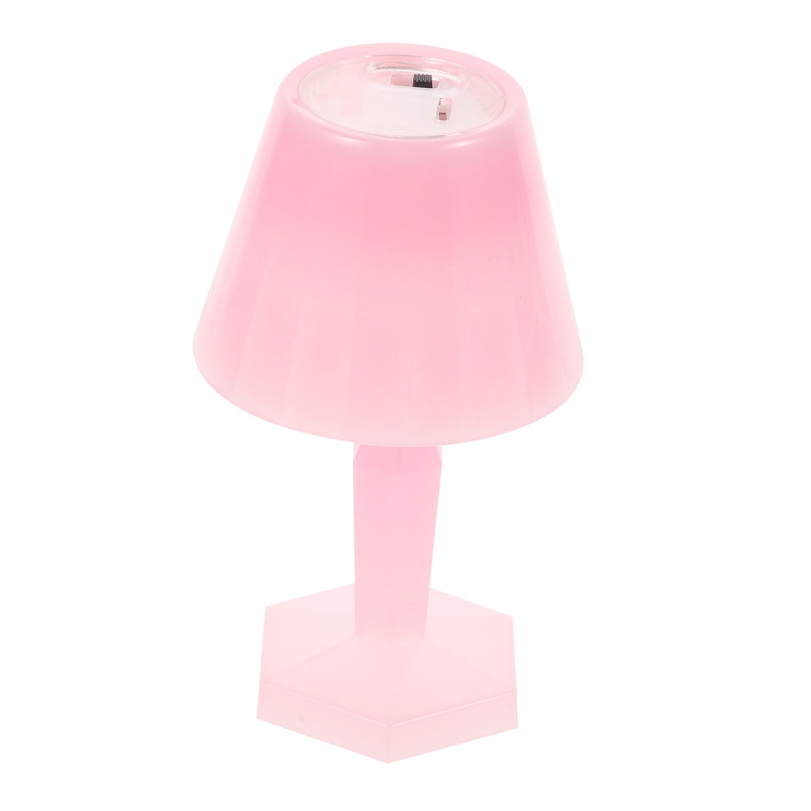 Mini Bedside Light Pink Miniature Table Lamp Ornament