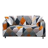 Melodieux Funda Elástica de Sofá Estampada para Sofá y Protector para Mascotas Antideslizante Protector Cubierta de Muebles con Funda de Cojín de 2 Piezas