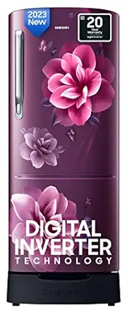Samsung 183 L 4 Star Digital Inverter Direct Cool Single Door Refrigerator (RR20C1824CR/HL, Camellia Purple, Base Stand with Drawer) at Rs. 16490