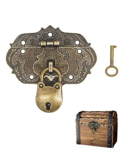 AMPIA APPLICAZIONE: Questo lucchetto è adatto per scatole di legno vintage, portagioie, scatole regalo, scatole per vino, biglietti di nozze, scatole dei ricordi, cassette degli attrezzi, mobili in legno, cassetti, armadi, valigie, ecc.