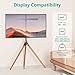 WALI Tripod TV Stand, Modern Easel TV Stand for 45 to 65 inch Screens, Portable TV Floor Stand with Beech Wood Legs Stand, Height Adjustable Corner TV Mount for Home, Studio,Office (TFS001XL), Black