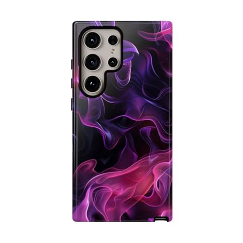 Coque rigide Samsung S24 Ultra flammes abstraites finition brillante