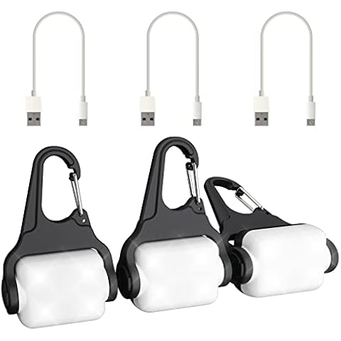 Dog Lights for Night Walking, Clip on USB Rechargeable Dog Collar Light, 3 Light Modes Dog Light, IP65 Waterproof Dog Night Light, LED Safety Light for Running, Camping, Climbing, Bike, 3 Pack Cover