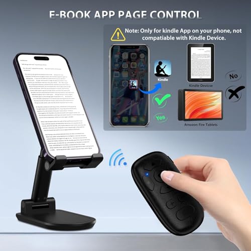 Image of Bluetooth Selfie Remote, Rechargeable Scrolling Remotes for Smartphones & Tablets, iOS & Android Compatible (Remote Control)